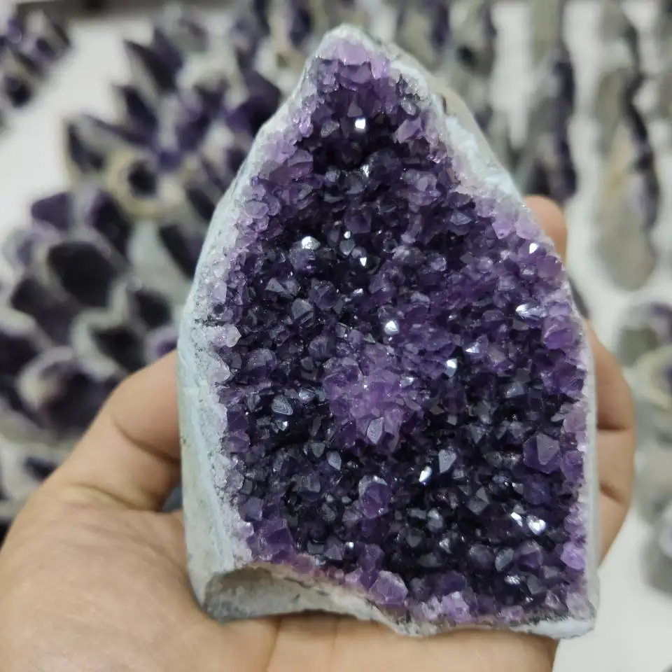 

Large Amethyst Cluster Geode Crystal Quartz Cut Base Amethyst Specimen Uruguay