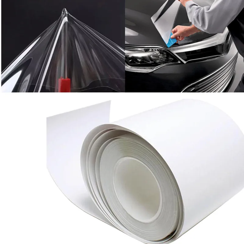 

10X100 200 300 cm Rhino Skin Protective Film Car Bumper Hood Paint Protection Sticker Anti Scratch Clear Transparence