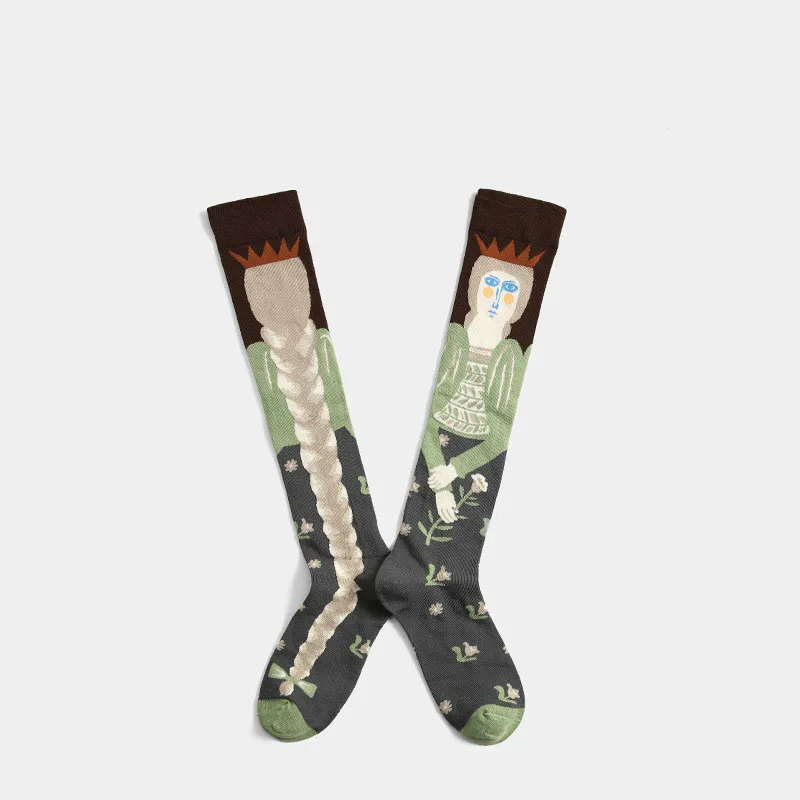 Instime 1 Pair New Style Knee High Designer Compression Socks Women Long Tube Streetwear Skateboard