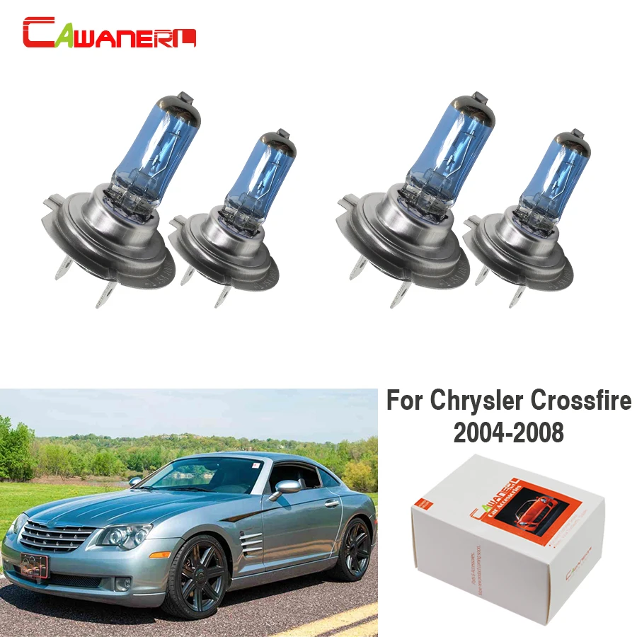 

Cawanerl For Chrysler Crossfire 2004-2008 100W Halogen Light Bulb 4300K 12V Car Headlight High Low Beam 1 Pair