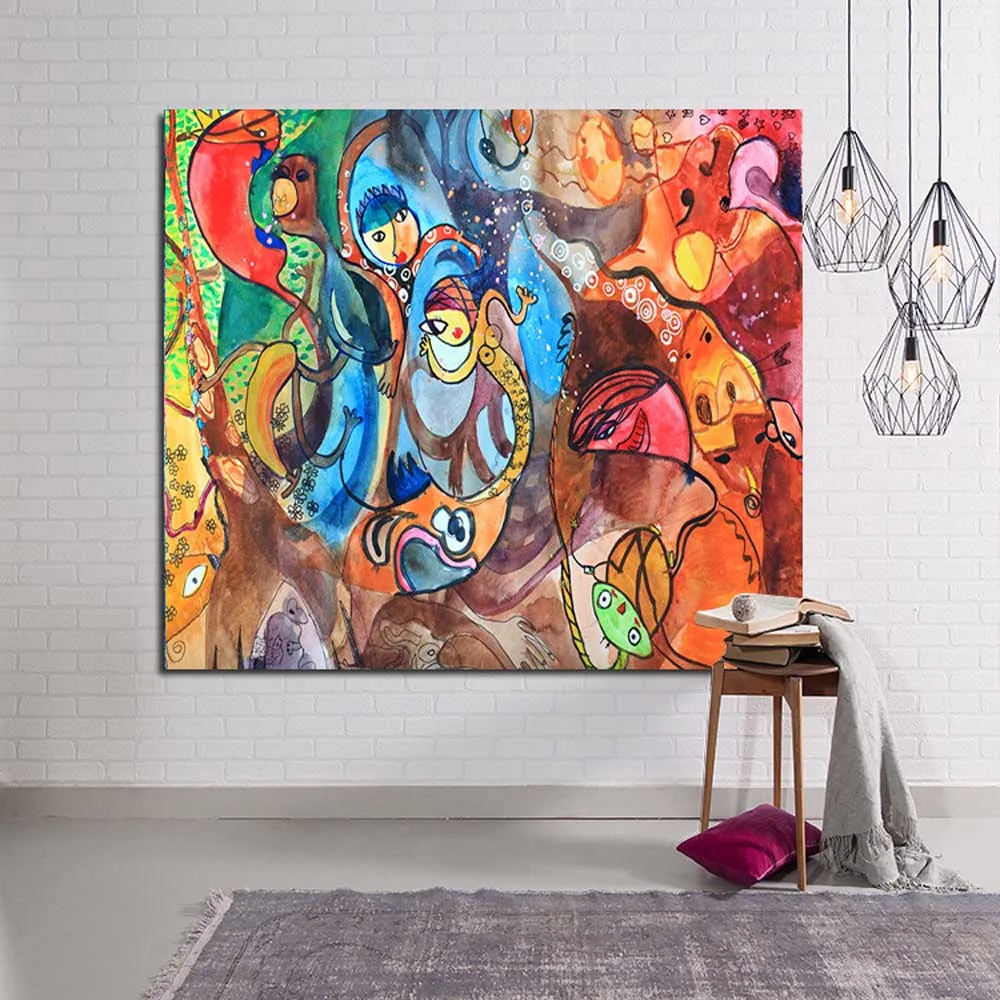 Полиэстер Хиппи Мандала шаблон гобелен абстрактная живопись искусство