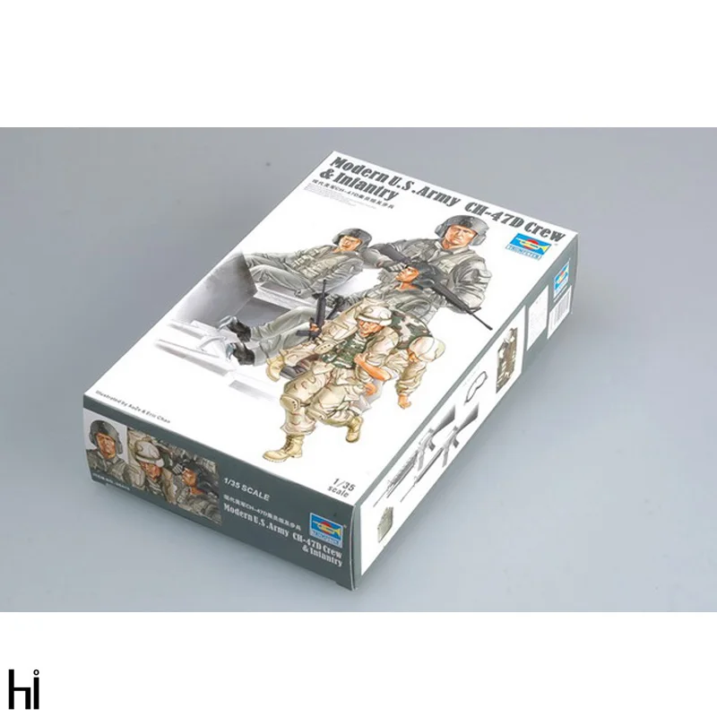 

Trumpeter 1/35 00415 U.S. Army CH-47D Crew & Infantry Rare Figure Soldier Military Assembly Plastic Model Building Kit