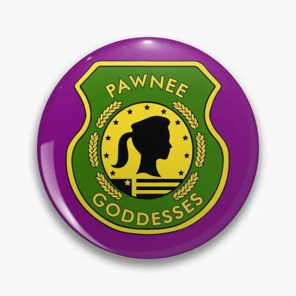 

Pawnee Goddesses Badge Customizable Soft Button Pin Cartoon Lover Collar Decor Women Jewelry Cute Funny Creative Badge Clothes