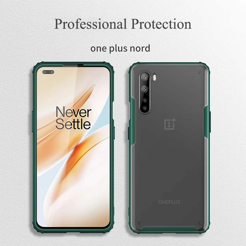 Чехол для телефона OnePlus Nord прозрачный матовый чехол-бампер из поликарбоната Oneplus