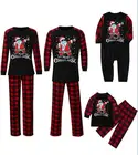 Семейный Рождественский комплект пижам, модная одежда для сна, пижамы для взрослых и детей, Детский комбинезон, Красный Клетчатый костюм