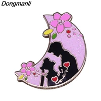 p5693 dongmanli moon anime enamel pins custom brooches lapel badge jewelry for friends kids gift
