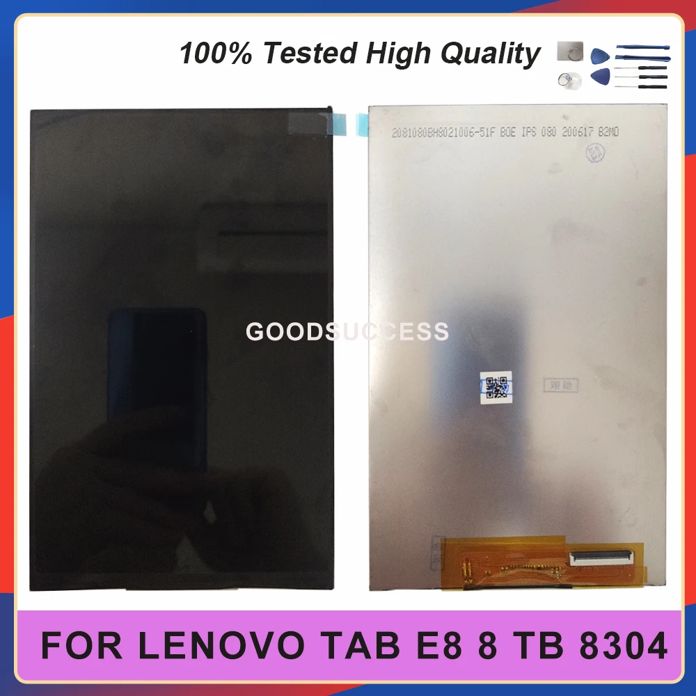 

Новый протестированный ЖК-дисплей 8,0 дюйма для Lenovo Tab E8 8 ТБ 8304 ТБ-8304 ТБ-8304F1