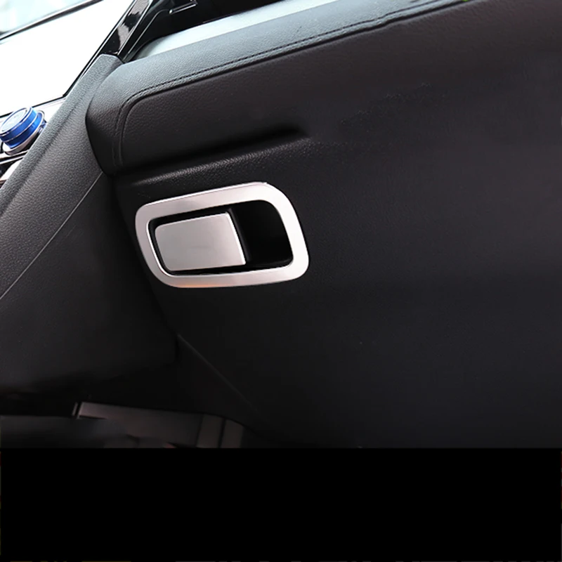 

Lsrtw2017 Car Co-pilot Storage Glover Box Handle Trim Cover Chrome for Honda Civic 2016 2017 2018 2019 2020 2021 10th Styling