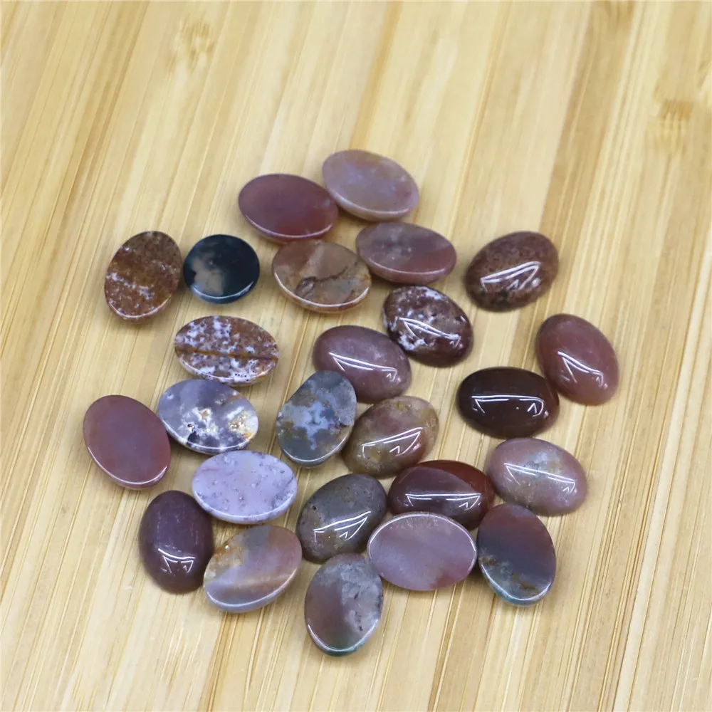 

Wholesale Natural Gem Stone Lapis Lazuli Oval Cabochon Cameo Fit DIY Jewelry Making Wholesale 30pcs/LOT 10X14mm