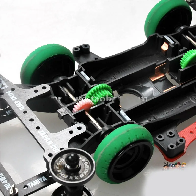 Комплект редукторов 15349 Mini 4WD 3 5: 1 для шасси MA/MS с белой шайбой 15357 подшипники 520 Tamiya