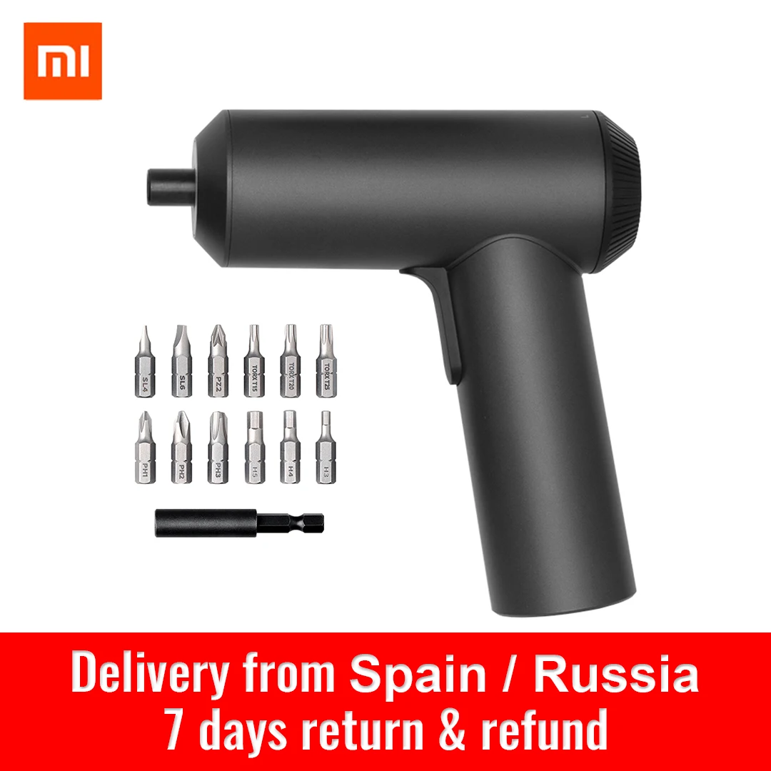 Xiaomi Mijia электрическая отвертка Запатентованная беспроводная 2000 мАч перезаряжаемая батарея 5Н. М крутящий момент 12 шт. S2 Биты PH H SL