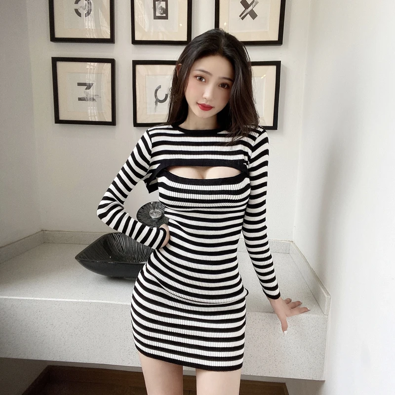 Женское трикотажное платье в стиле Харадзюку белое винтажное рубчик комплект из