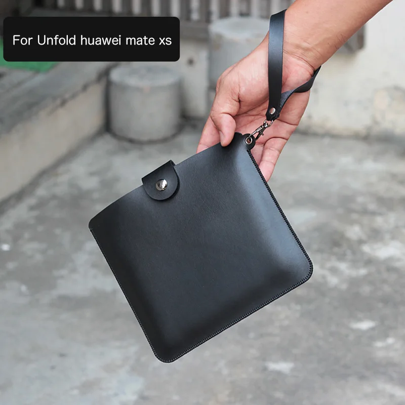 

Simple leather For huawei mate xs unfolded portable pouch case