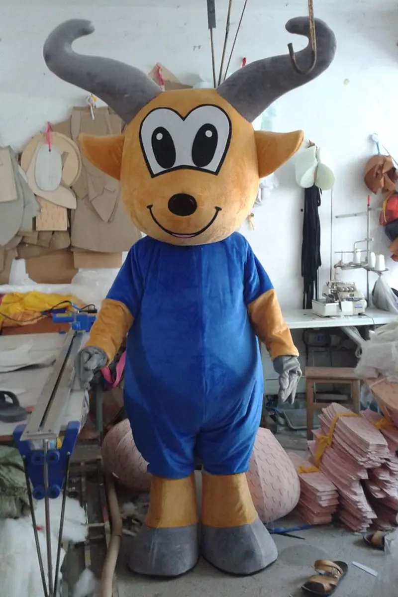 Костюм овца талисман в форме козла маскарадный костюм одежда на Хэллоуин для