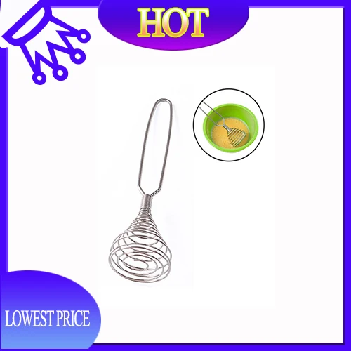 

Mini Egg Beaters Drinks Milk Coffee Foam Whisk Eggs Cream Mixer Stiring Stainless Steel Spring Coil Multifunction Kitchen Tools