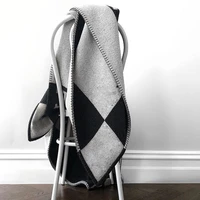 ins h plaid striped blanket modern minimalist knitting office nap furniture decoration blanket outdoor travel outdoor mat