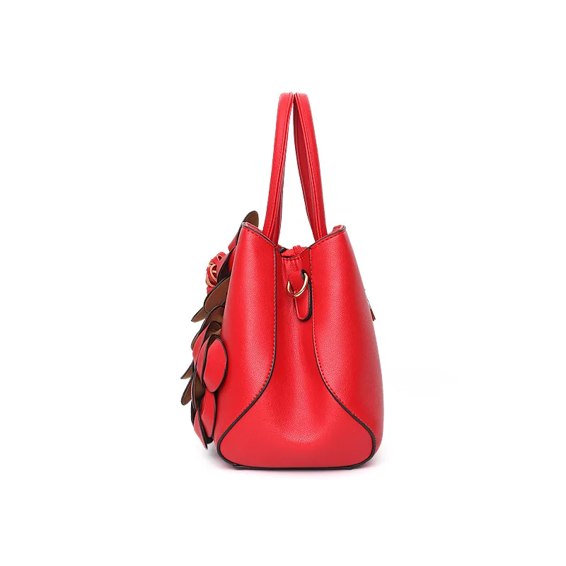 

High Quality PU Leather Handbags For Women Bags Luxury Flower Designer Messenger Bags Female 2021 Large Capacity Crossbody Bag