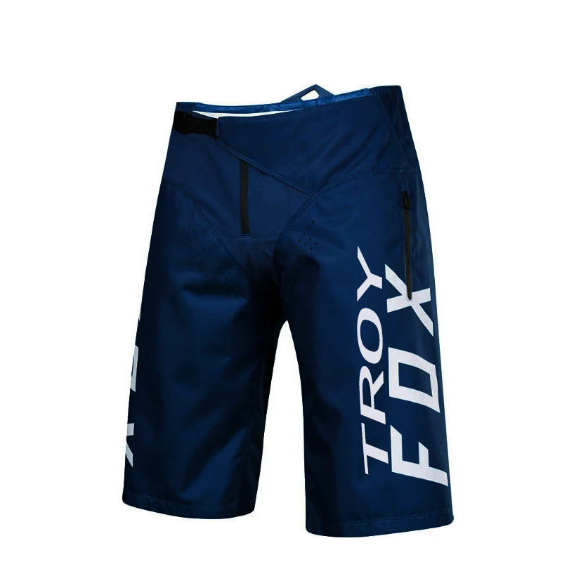 

TROY FOX MX Blue DEMO DH Shorts Men Durable MTB Moto Shorts Mountain Bike Short Motocross Motorcycle Short