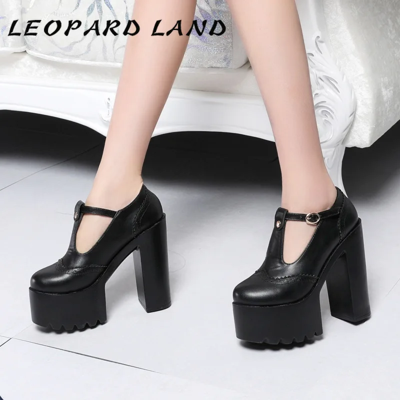Женские Водонепроницаемые туфли LEOPARD LAND высокие для ночного клуба толщиной 14 см