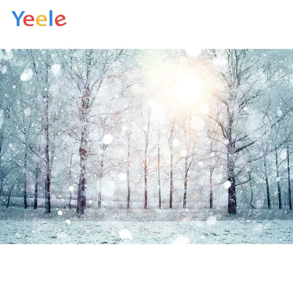 NBK28781 Yeele зимние фоны для фотосъемки боке Снежный лес Солнечный свет персонализированные фоны для фотостудии - Цвет: NBK28781