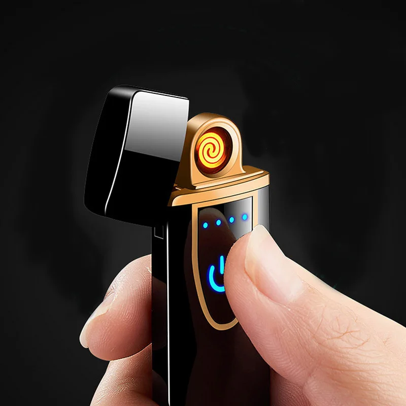 Зажигалка с сенсорным экраном компактный смарт-датчик USB Перезаряжаемый