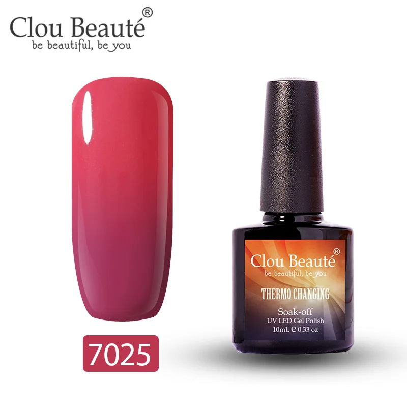7025 Clou Beaute гель-лак, меняющий цвет в зависимости от температуры, гибридный УФ-лак для ногтей, стойкий, растворимый гель, 10 мл - Цвет: 7025