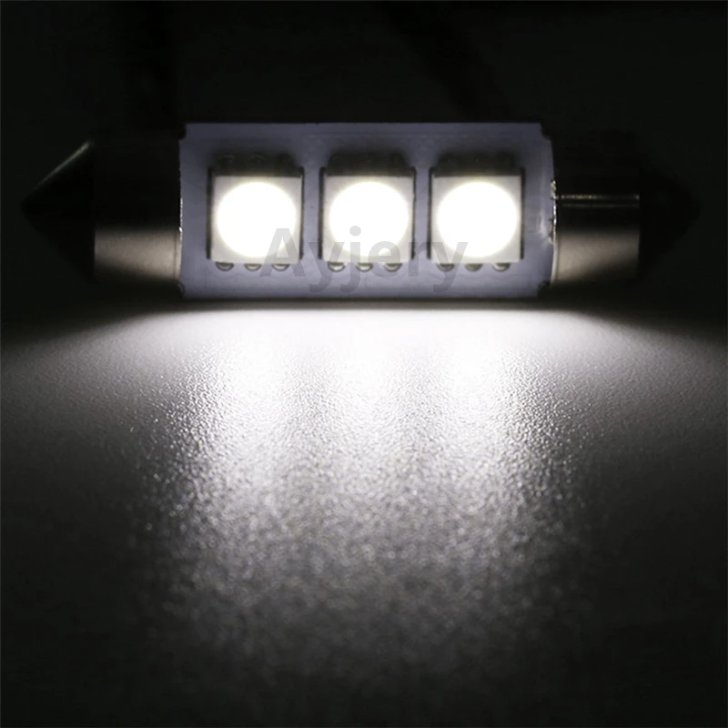 AYJERY C5W 100 шт. Белый 5050 3 SMD 36 мм 39 41 Festoon Dome светодиодный светильник 12 в автомобильный