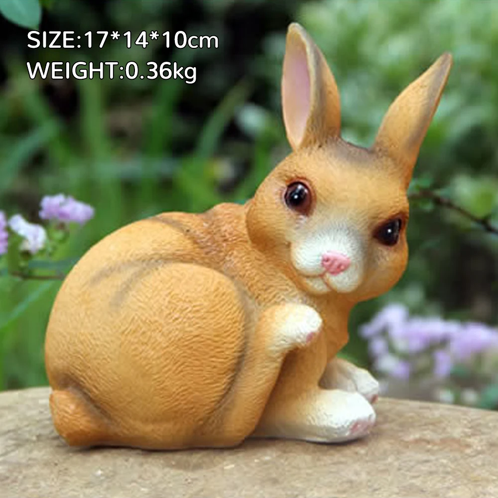 rabbit Светодиодный водонепроницаемый светильник с милым животным на солнечной энергии, ландшафтный орнамент, животное из мультфильма, подземный светильник, садовый декор, теплый светильник - Испускаемый цвет: rabbit