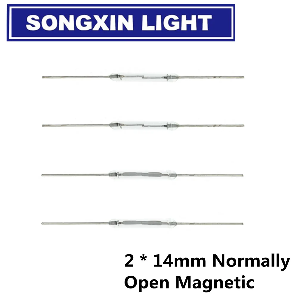 Магнитный переключатель N/O Reed 100 шт. 2*14 мм нормально открывающийся индукционный