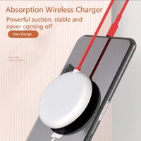 suction wireless charger pad 15w for phone portable charger built in usb cable for iphone 11 12 samsung s10 s20 for xiaomi
