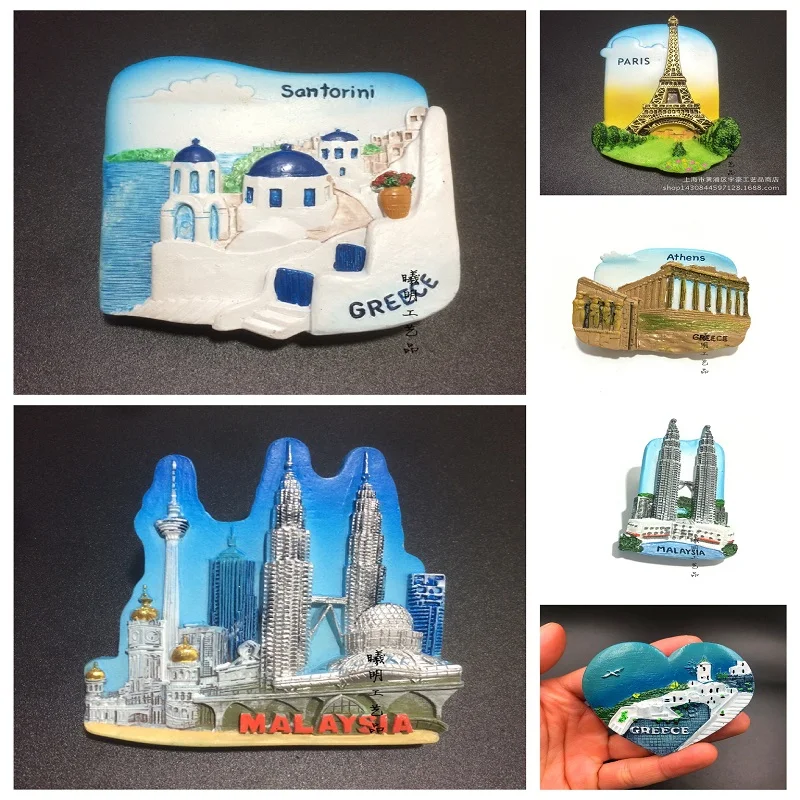 Магниты на холодильник магниты в греческом парижском и Малайском стиле|Магниты