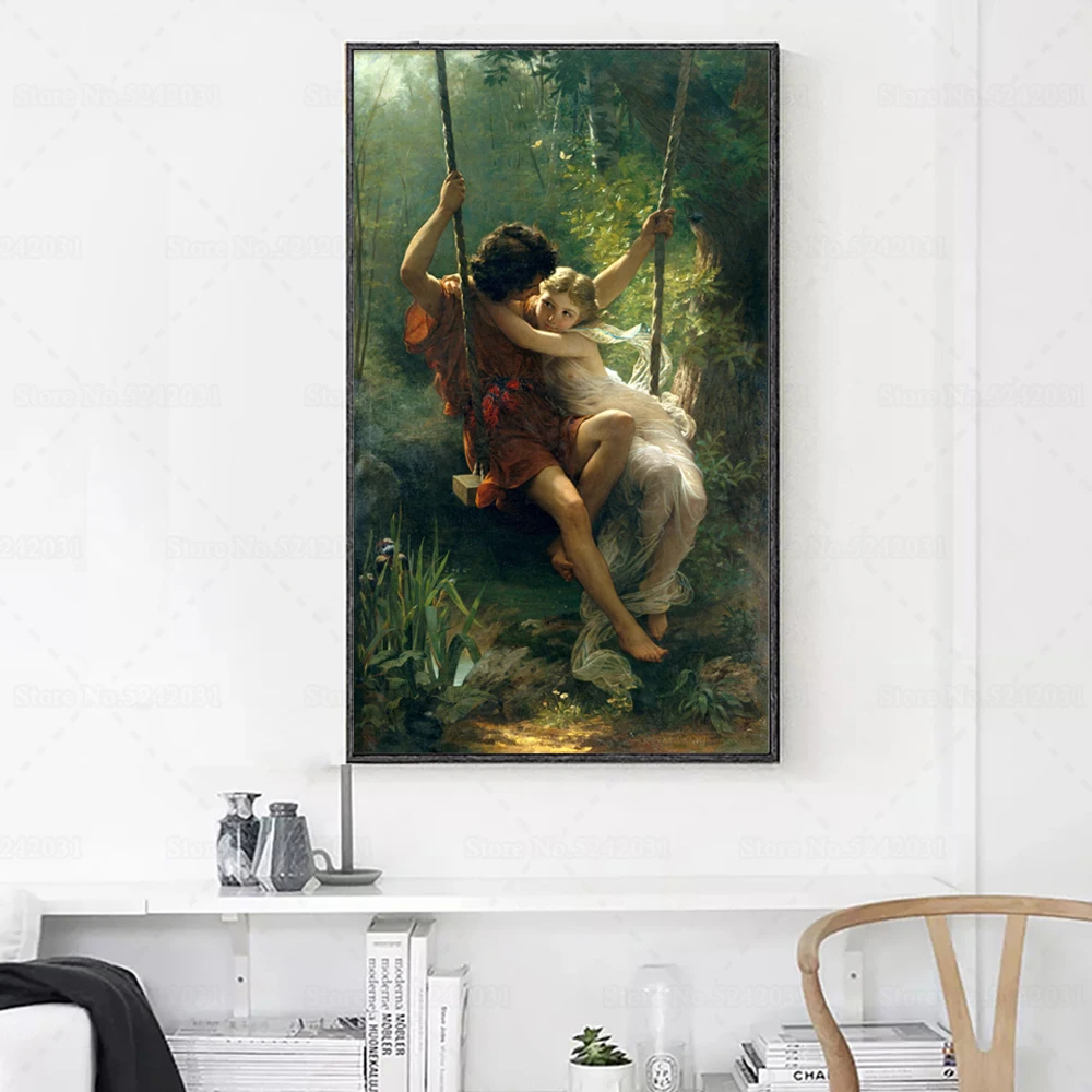 Известная художественная весенняя парусиновая картина от Pierre Auguste Cot Young на