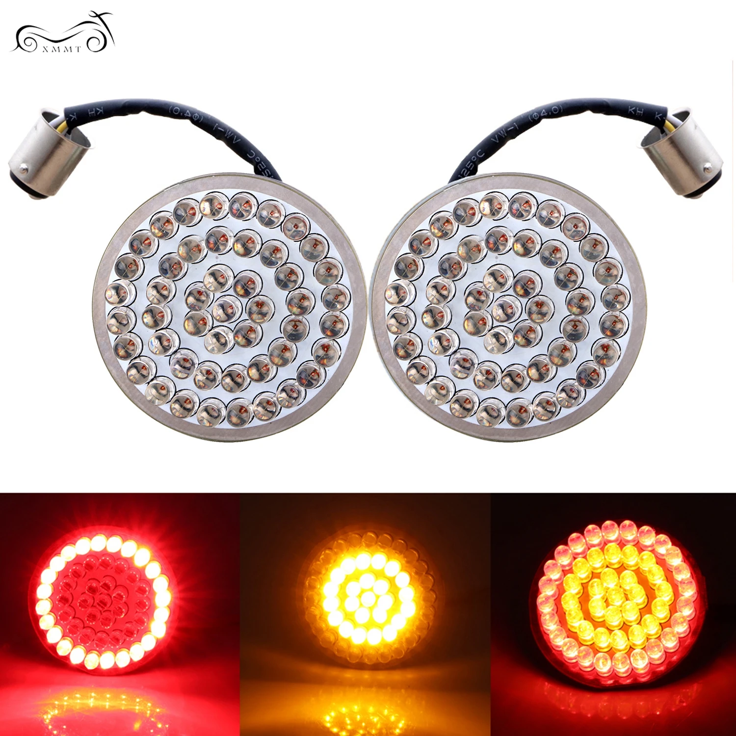 2 &quot1157 пуля светодиодный красный бег тормоза поворота вставки огни для Harley Sportster