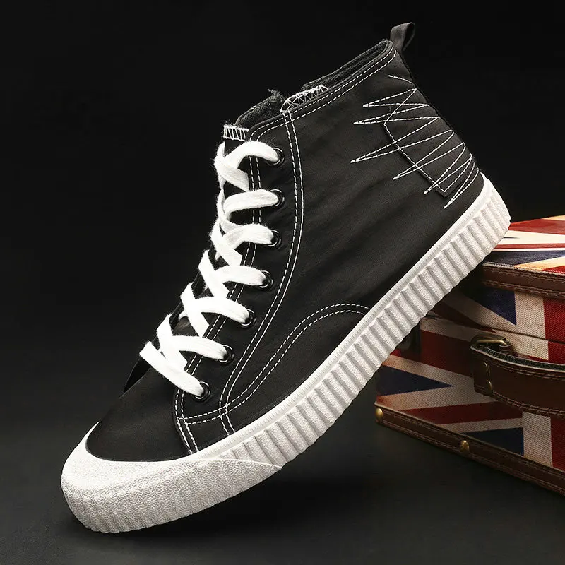 Новое поступление Летняя мужская парусиновая обувь Обувь с высоким берцем на