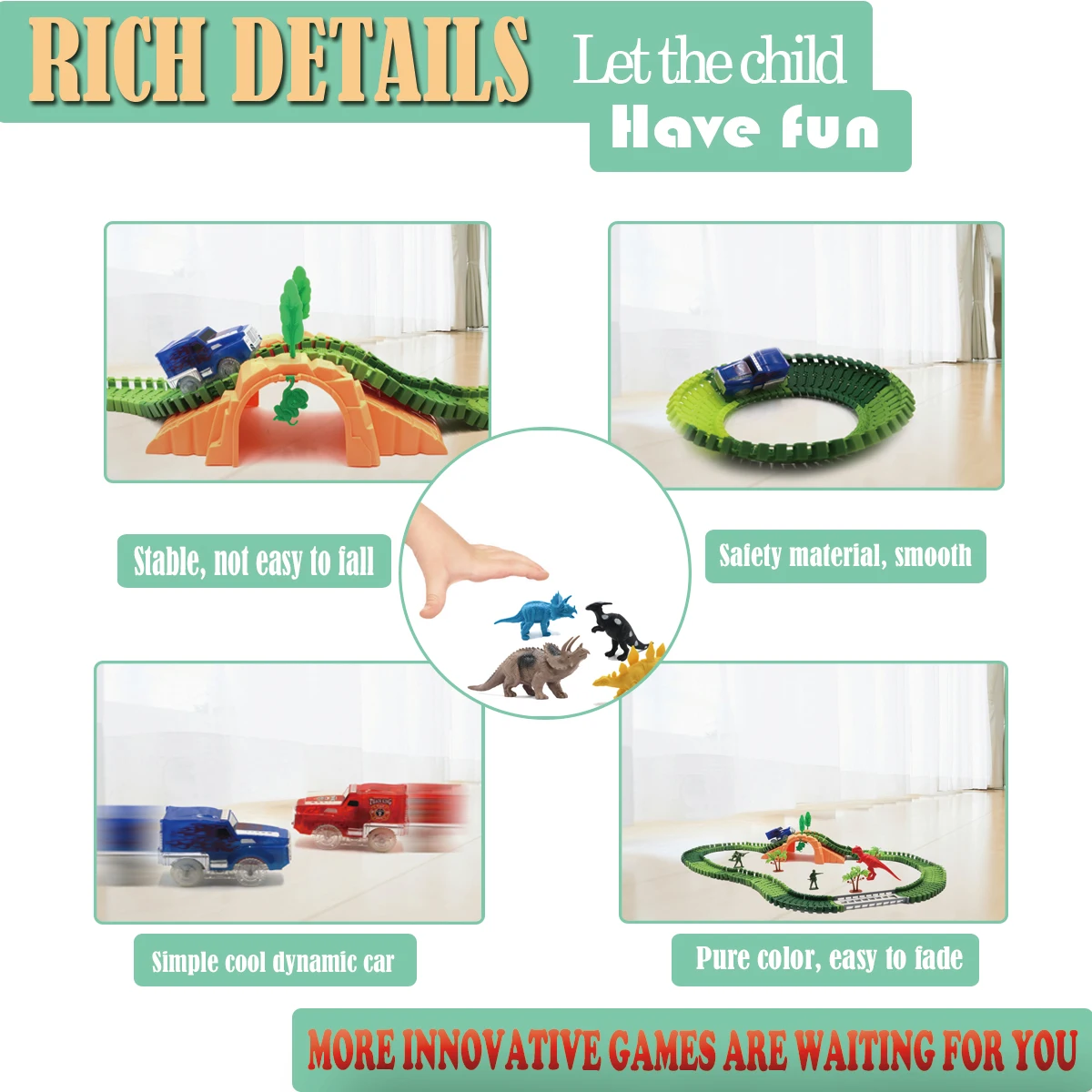 Волшебный светящийся трек 3WBOX гоночный игрушка универсальные аксессуары