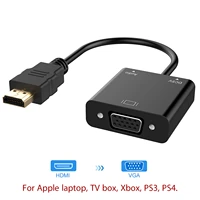 hdmi compatible to vga adapter cable with audio or power supply 1080p hd to vga female converter adapter for laptop pc tv