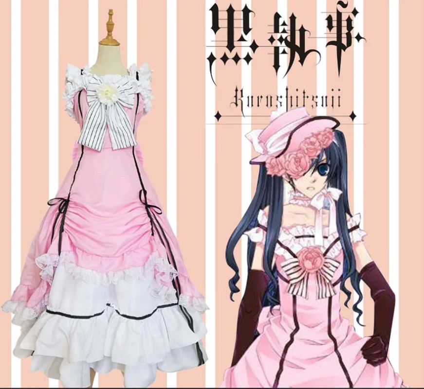 Костюм для косплея черного Батлера костюм мужчин и женщин полный комплект платье