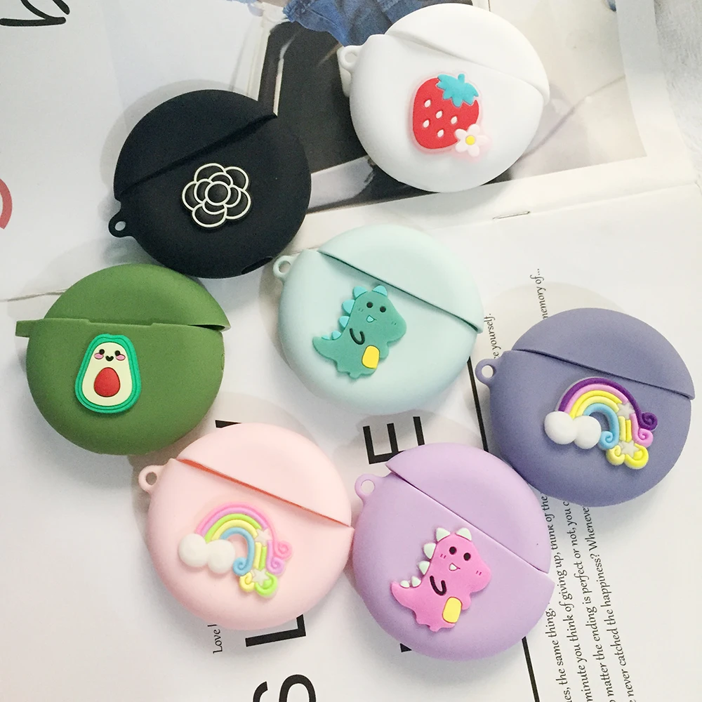 

For huawei freebuds 3 PRO case Cute dinosaur Cartoon Avocado / flower / funny Fruit /Cat Earphone Cover freebuds3 case