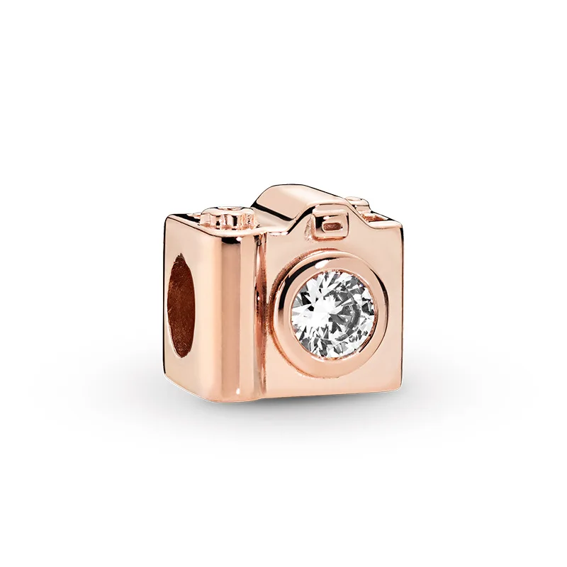 

Real 925 Sterling Silver Style Crystal Loves Crown Unicorn bead Me Link Bracelet Charm pendant Beads For women DIY Jewelry gift