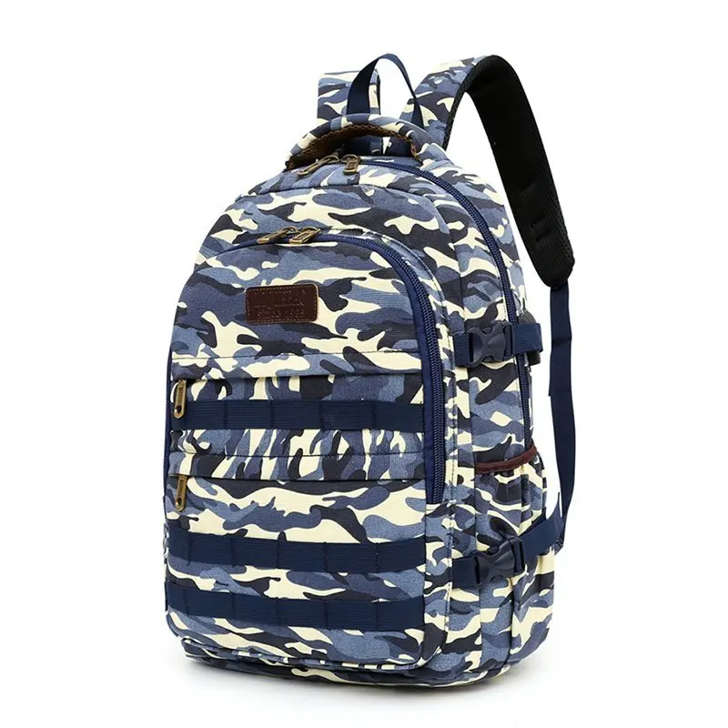 

Рюкзак Камуфляжный унисекс, Винтажный Мужской уличный ранец с металлической застежкой-молнией и USB-разъемом для наушников