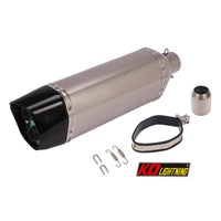 motorcycle exhaust dual tail pipe with db killer 470 570mm length 51mm diameter universal stainless steel silencer system