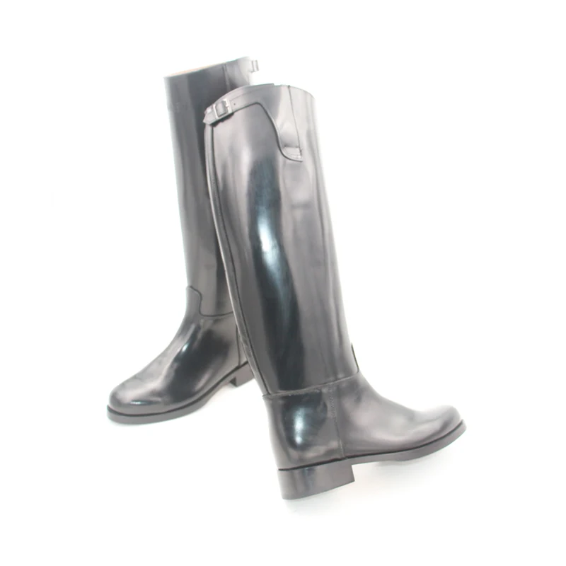 Сапоги для верховой езды кожаные сапоги из гладкой кожи Выездки унисекс