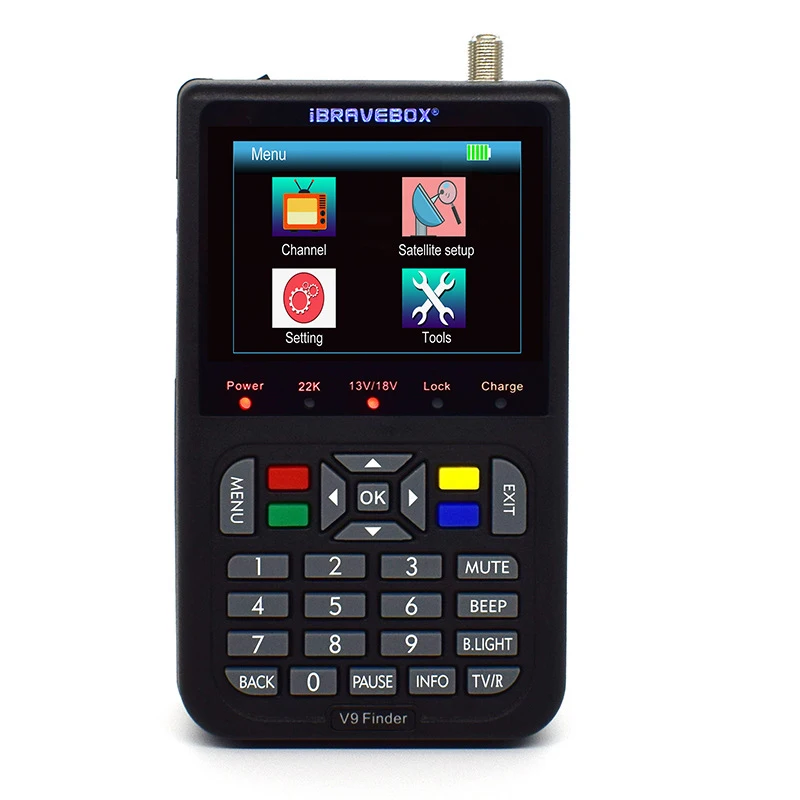 3 5 дюймов ЖК дисплей V9 Finder HD DVB S/S2 Цифровой спутниковый H.265 MPEG 4 S S2 метр полный 1080P FTA