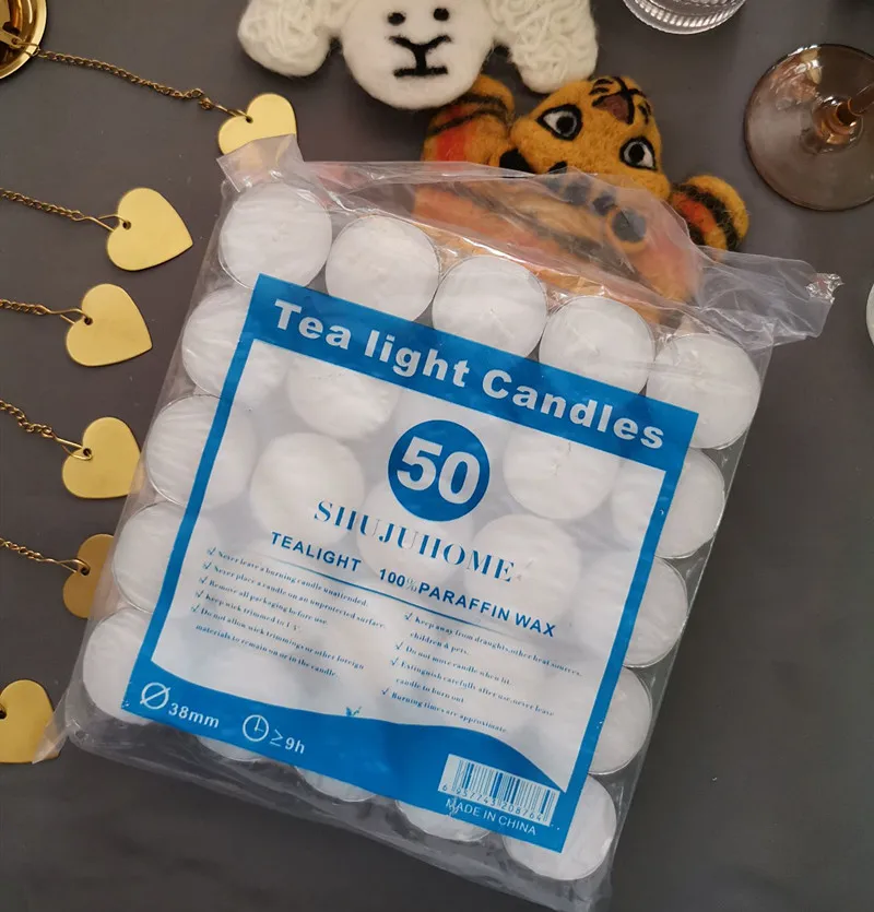 Свеча без ароматерапии чайный светильник 8 часов уплотнение Бездымная свеча