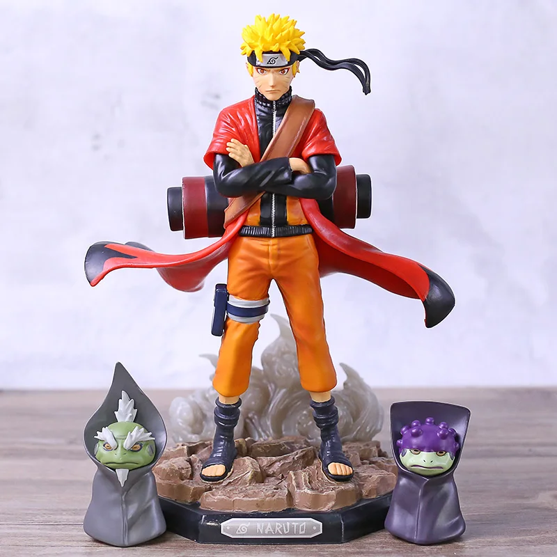 Наруто Shippuden GK Uzumaki Наруто Sennin режим с Сима фукасаку ПВХ Статуя Фигурка Коллекционная модель игрушки