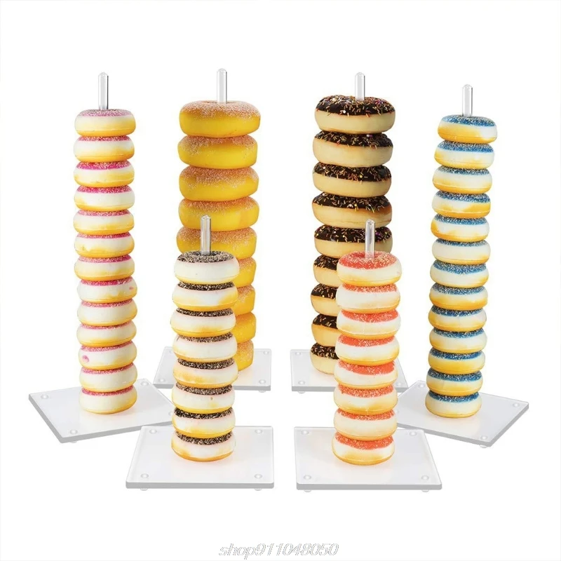 5 шт акриловые подставки для десертов Дисплей прозрачный бублики держатель