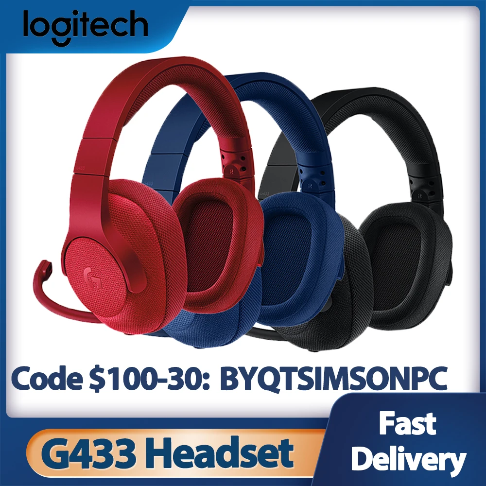 Игровая гарнитура Logitech G433 наушники 7 1 Surround DTS с микрофоном для ПК мобильных игр