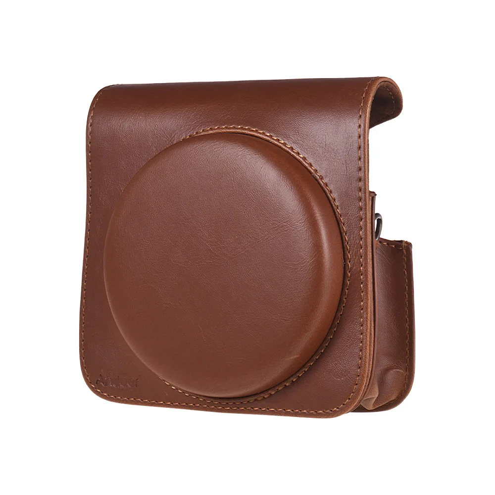 Brown Andoer из искусственной кожи защитный чехол для камеры Сумка для Fujifilm Instax квадратная SQ6 мгновенная пленка камера сумка с регулируемым ремешком - Цвет: Brown