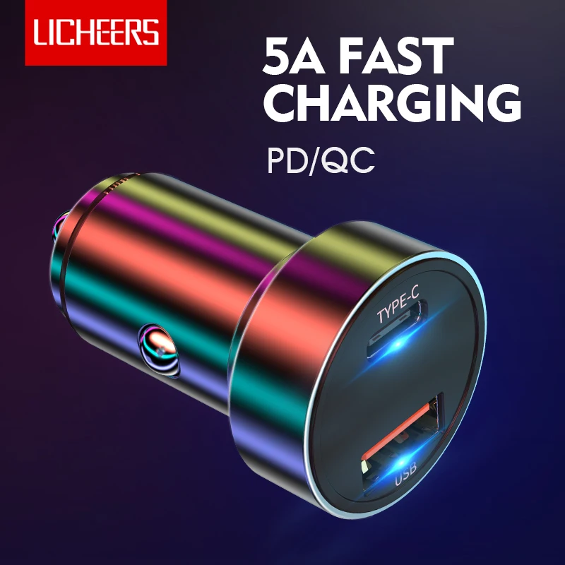Автомобильное зарядное устройство Licheers Quick Charge 4 0 3 USB для iPhone Xiaomi samsung QC4.0 QC3.0 QC