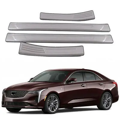 

Стальные аксессуары, матовая наружная Накладка на порог, 4 шт., для Cadillac CT4 2020
